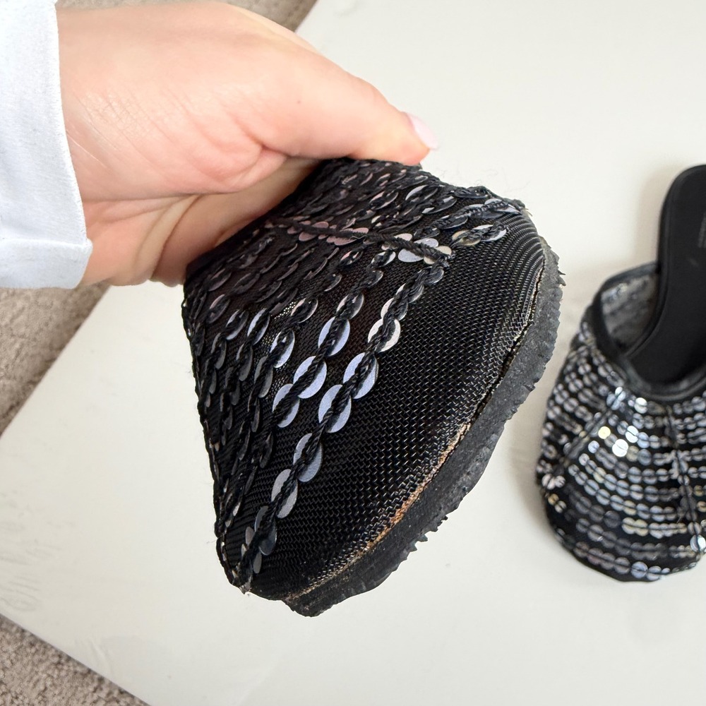 CL by Laundry Sequin Mesh Round Toe Flats - Picture 3 of 14